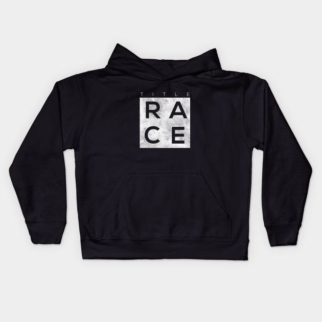 Title Race Marble (White) Kids Hoodie by TRColin